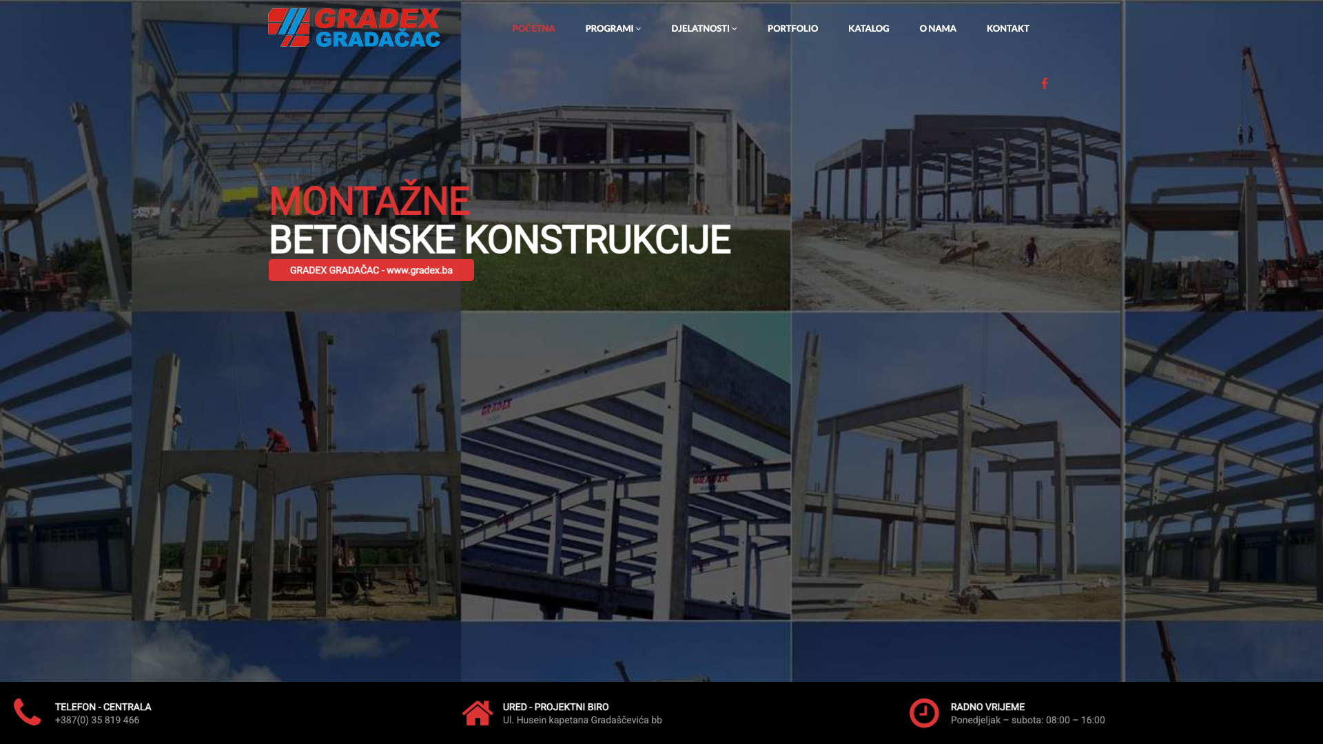 Gradex Gradačac - MONTAŽNE BETONSKE KONSTRUKCIJE