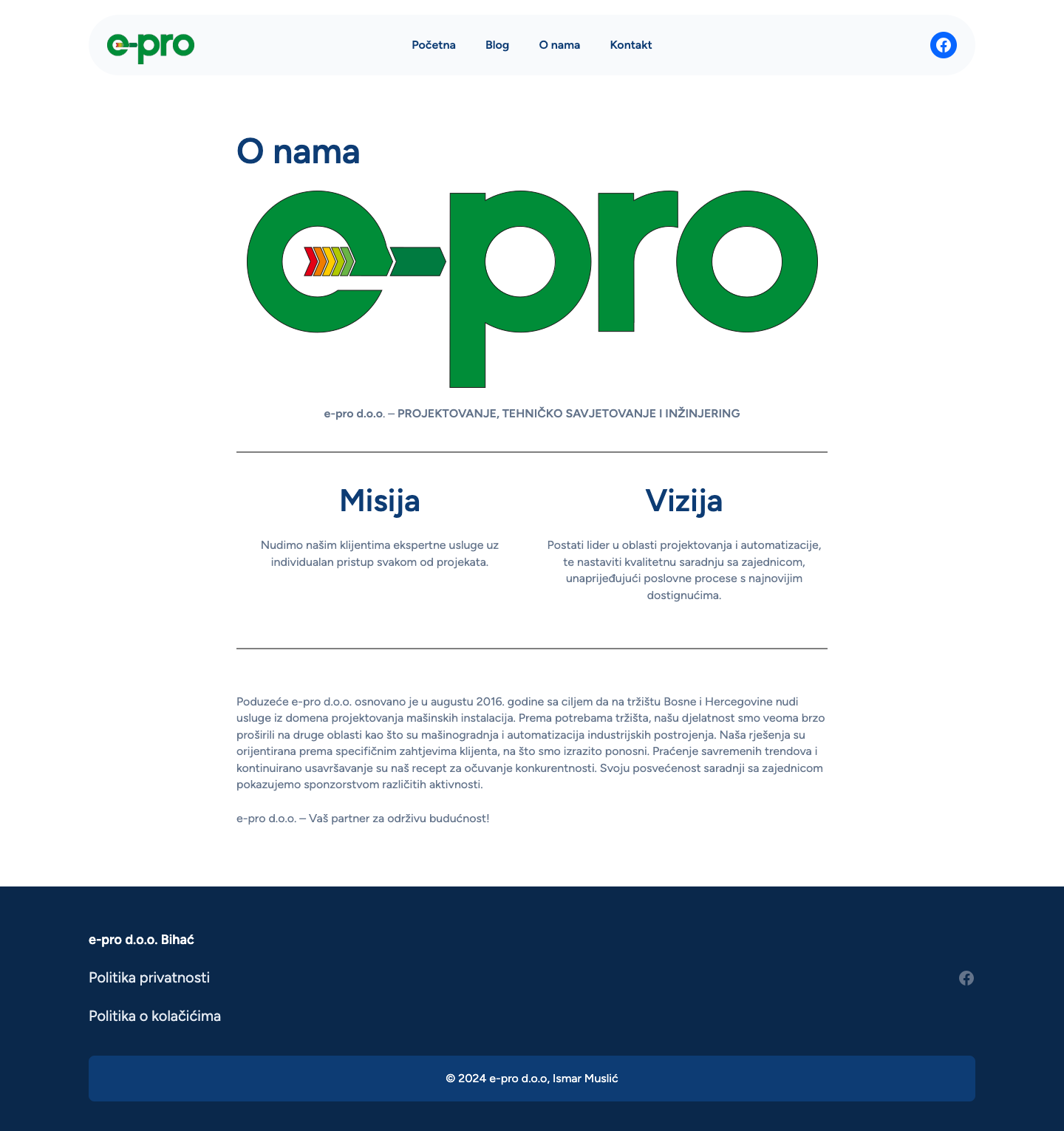 E-pro d.o.o. Bihać - projekti