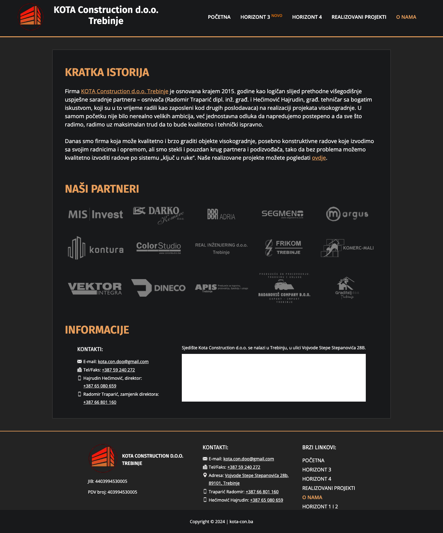 KOTA Construction d.o.o. Trebinje - projekti