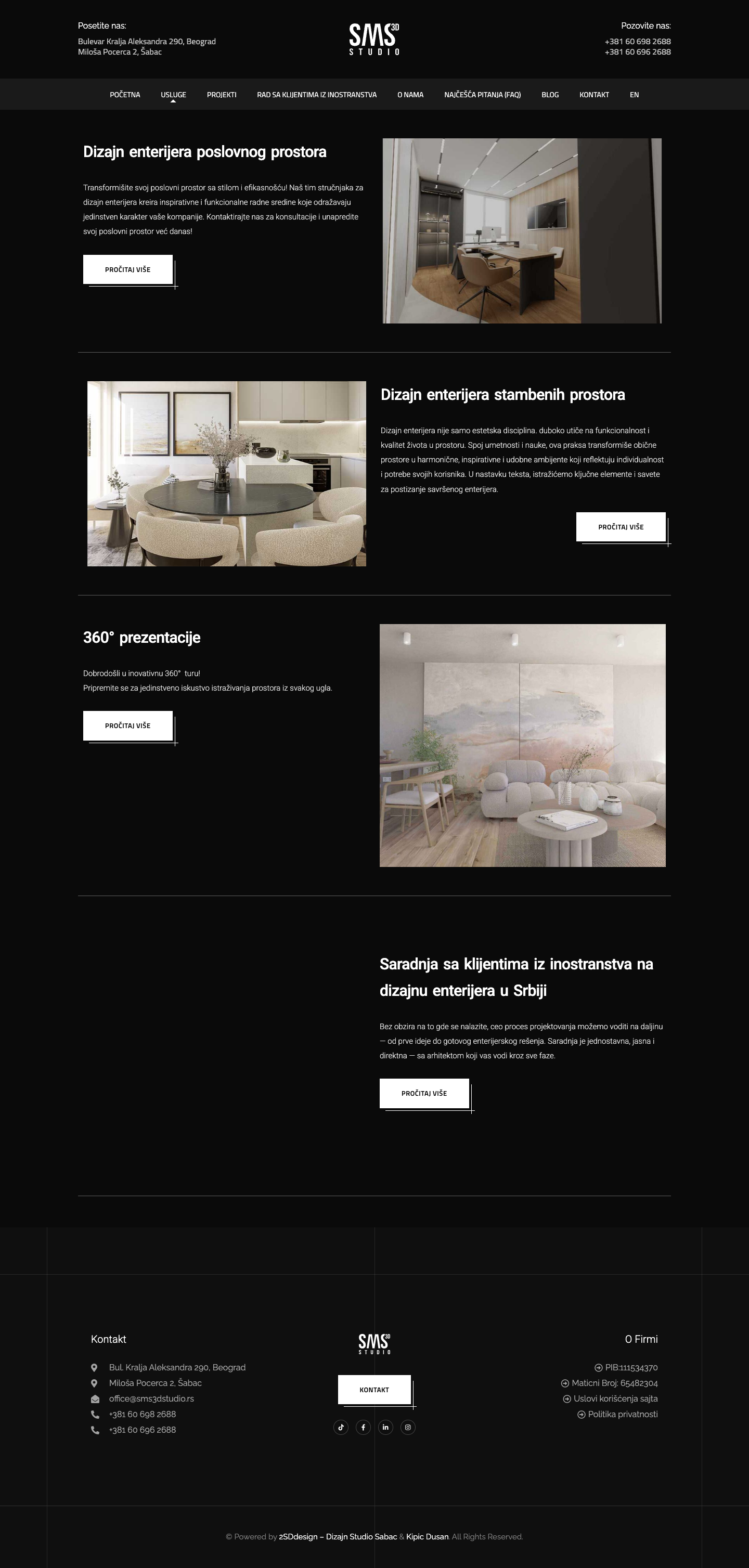 Sms 3D Studio- Dizajn enterijera - projekti