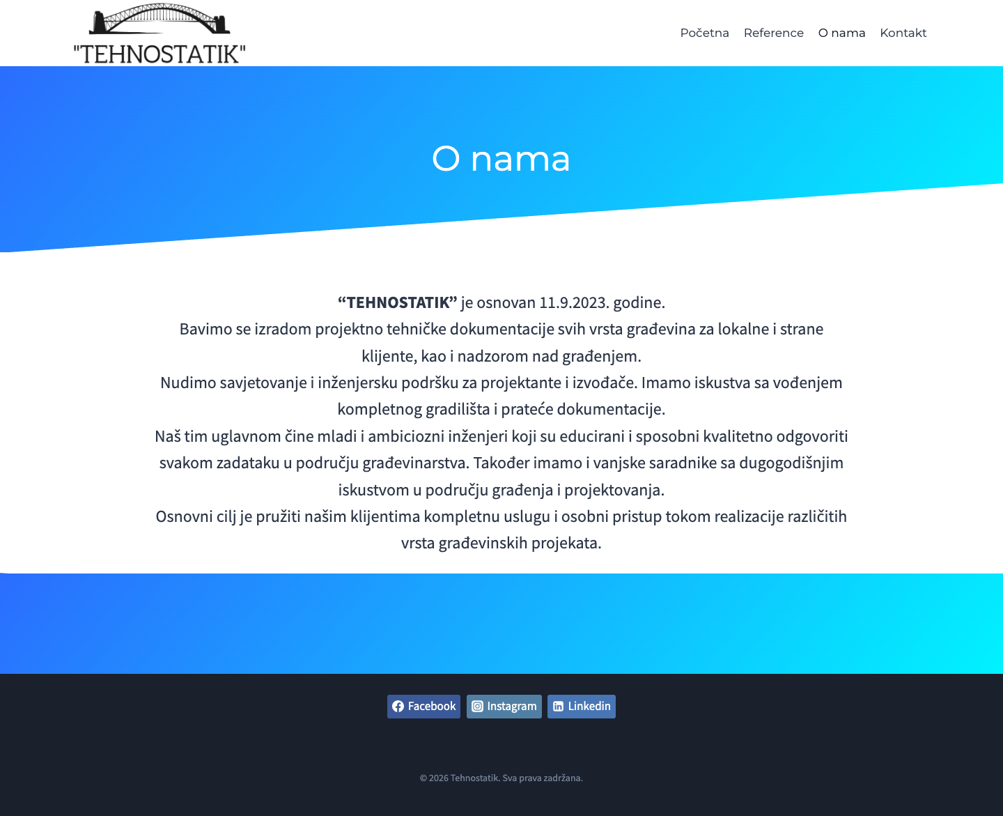 Tehnostatik Projektovanje - projekti