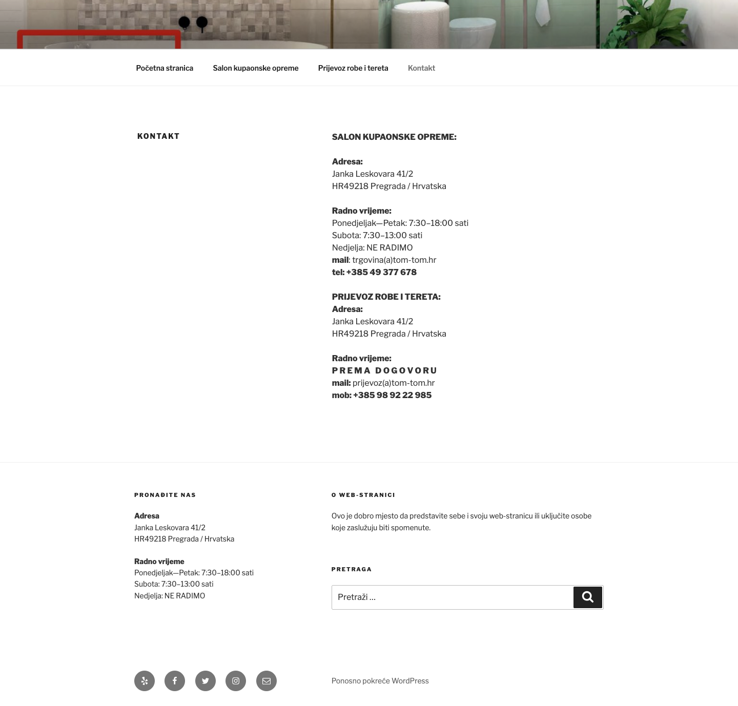 Tom-Tom | Salon kupaonske opreme - projekti