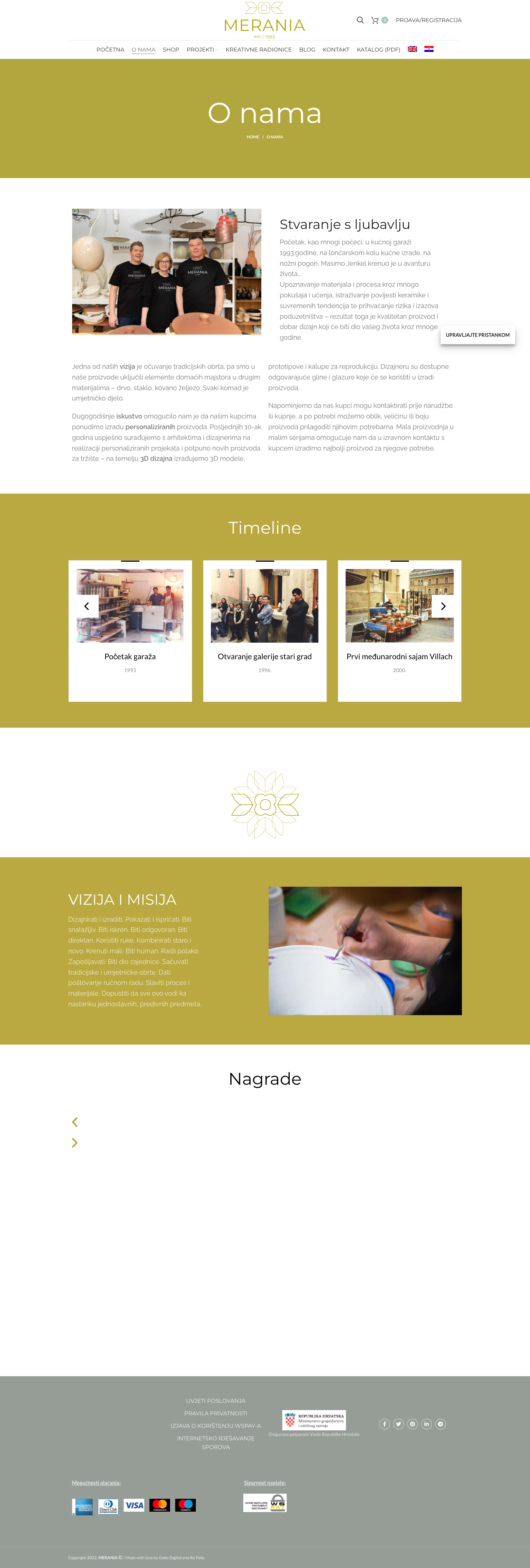Merania HoMe Ceramic Manufacture - projekti