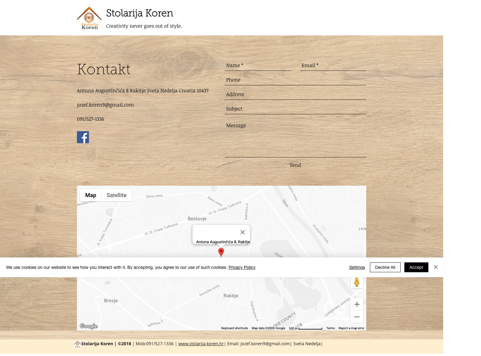 STOLARIJA KOREN - OBRT - VL. JOŽEF KOREN, RAKITJE, ANTUNA AUGUSTINČIĆA 8 - projekti