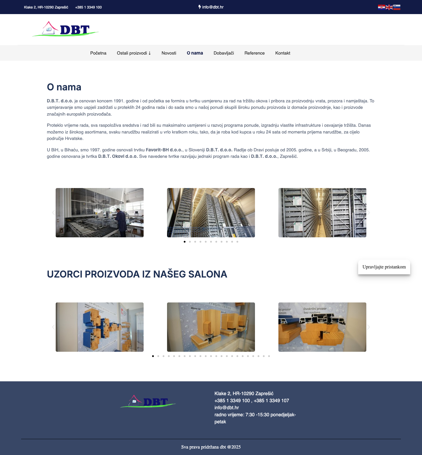 DBT d.o.o., okovi za građevinsku stolariju i namještaj - projekti