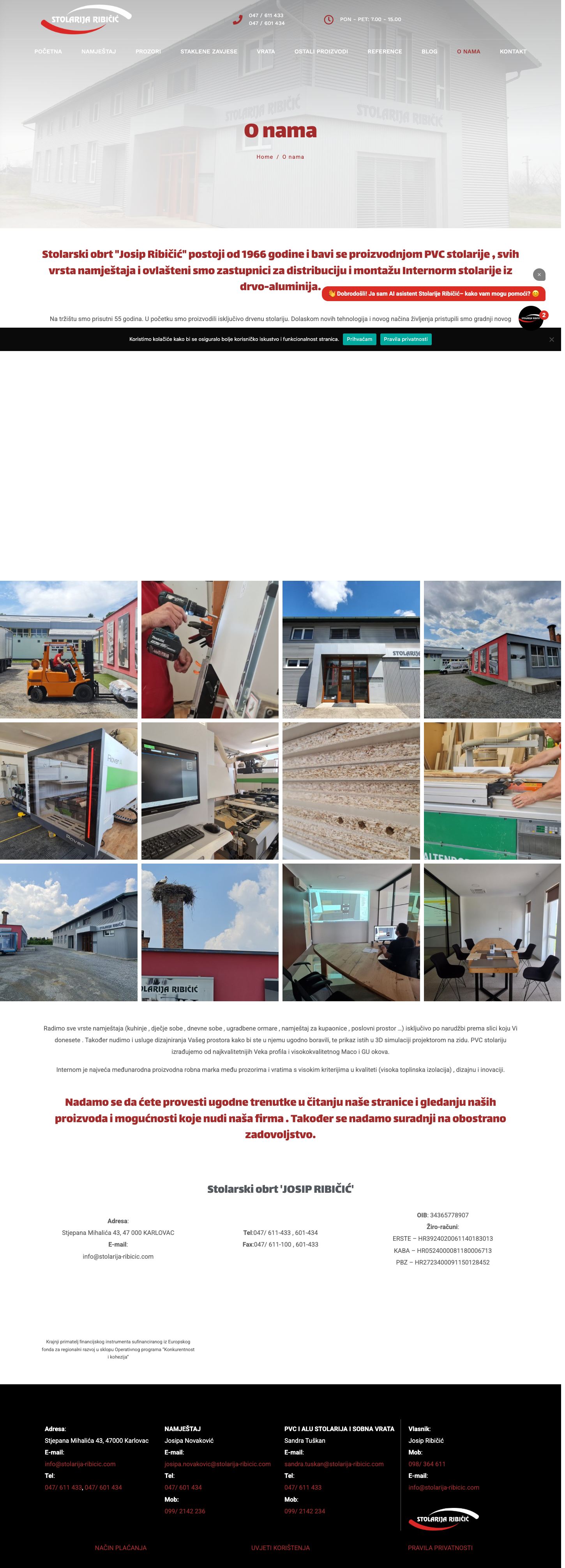 Stolarski obrt Ribičić - projekti