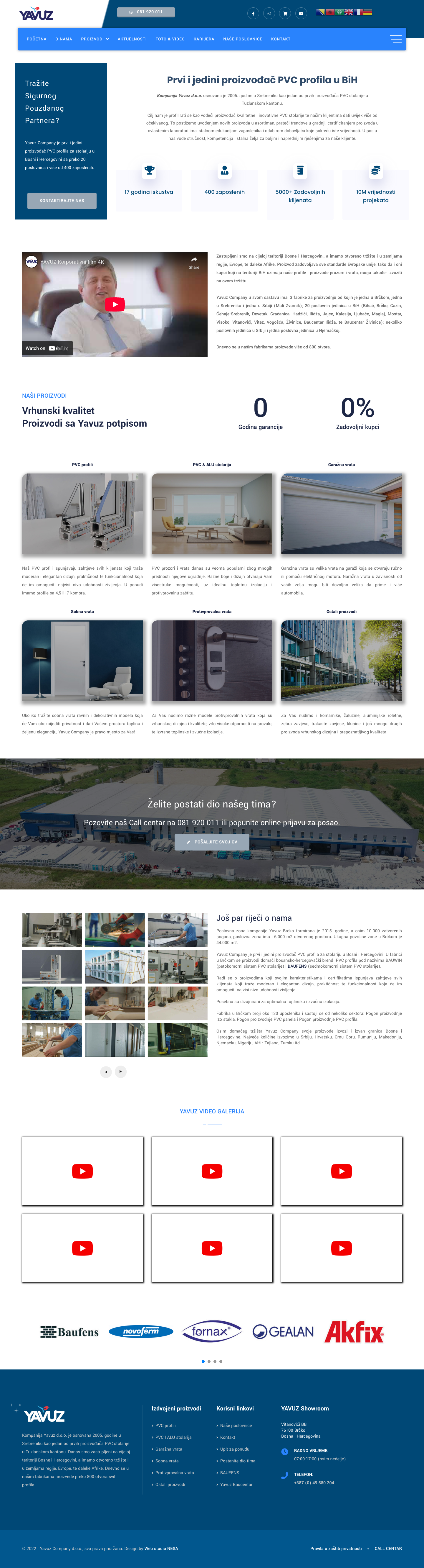 Yavuz Company Bihać - projekti