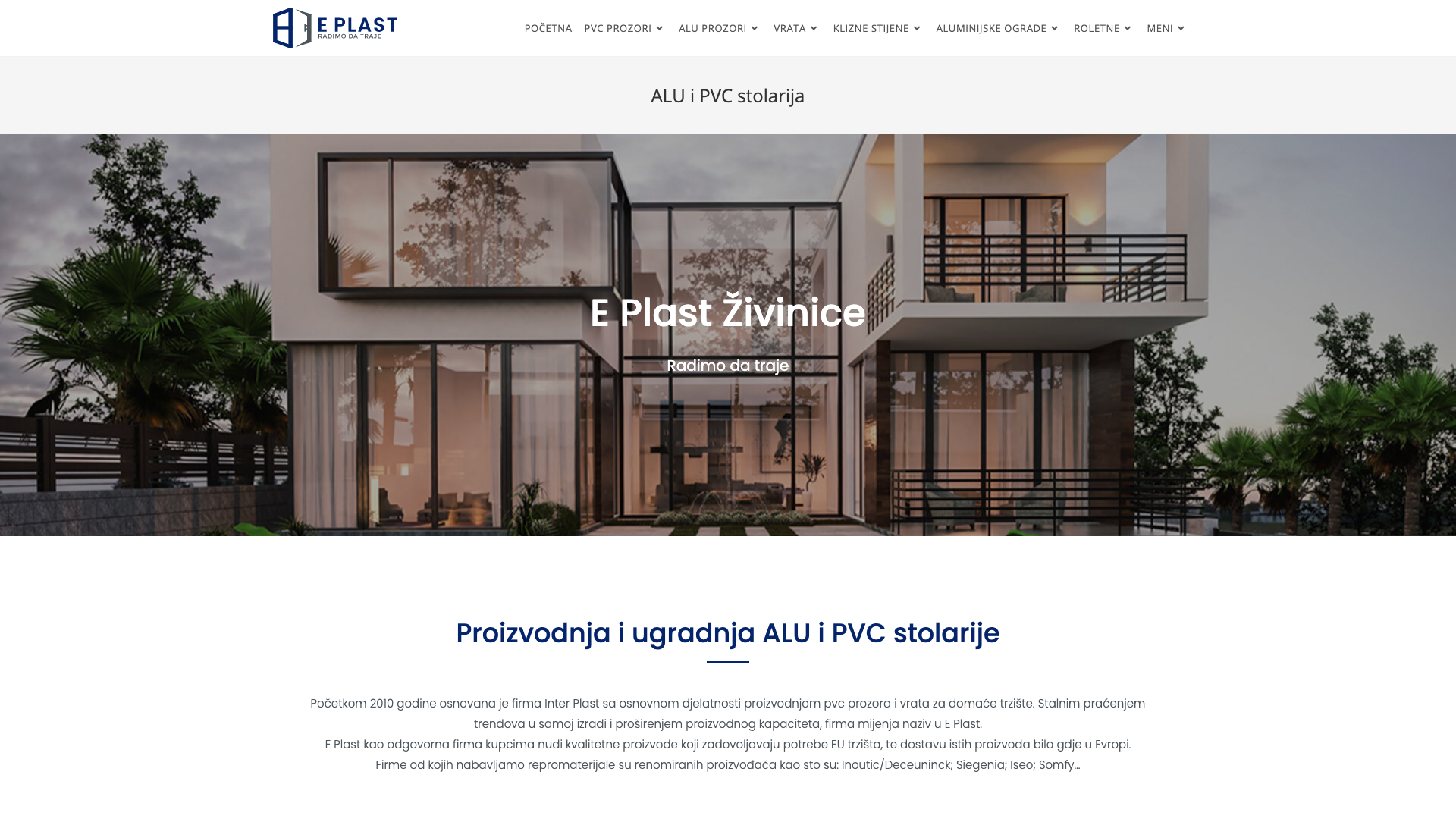 E Plast - Izrada ALU-PVC stolarije Živinice