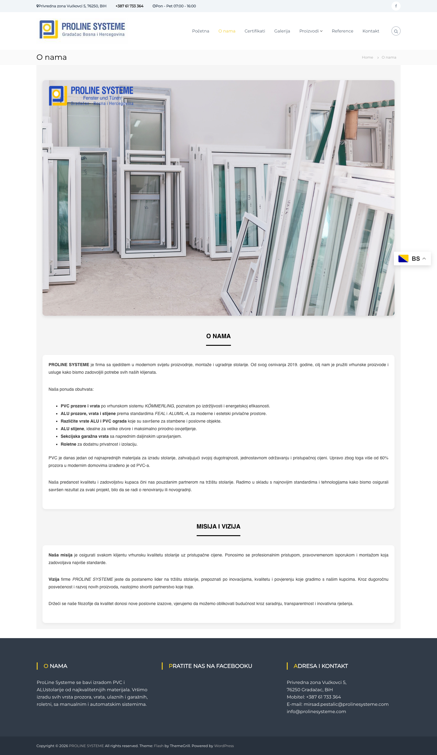 ProLine Systeme doo PVC - ALU - projekti
