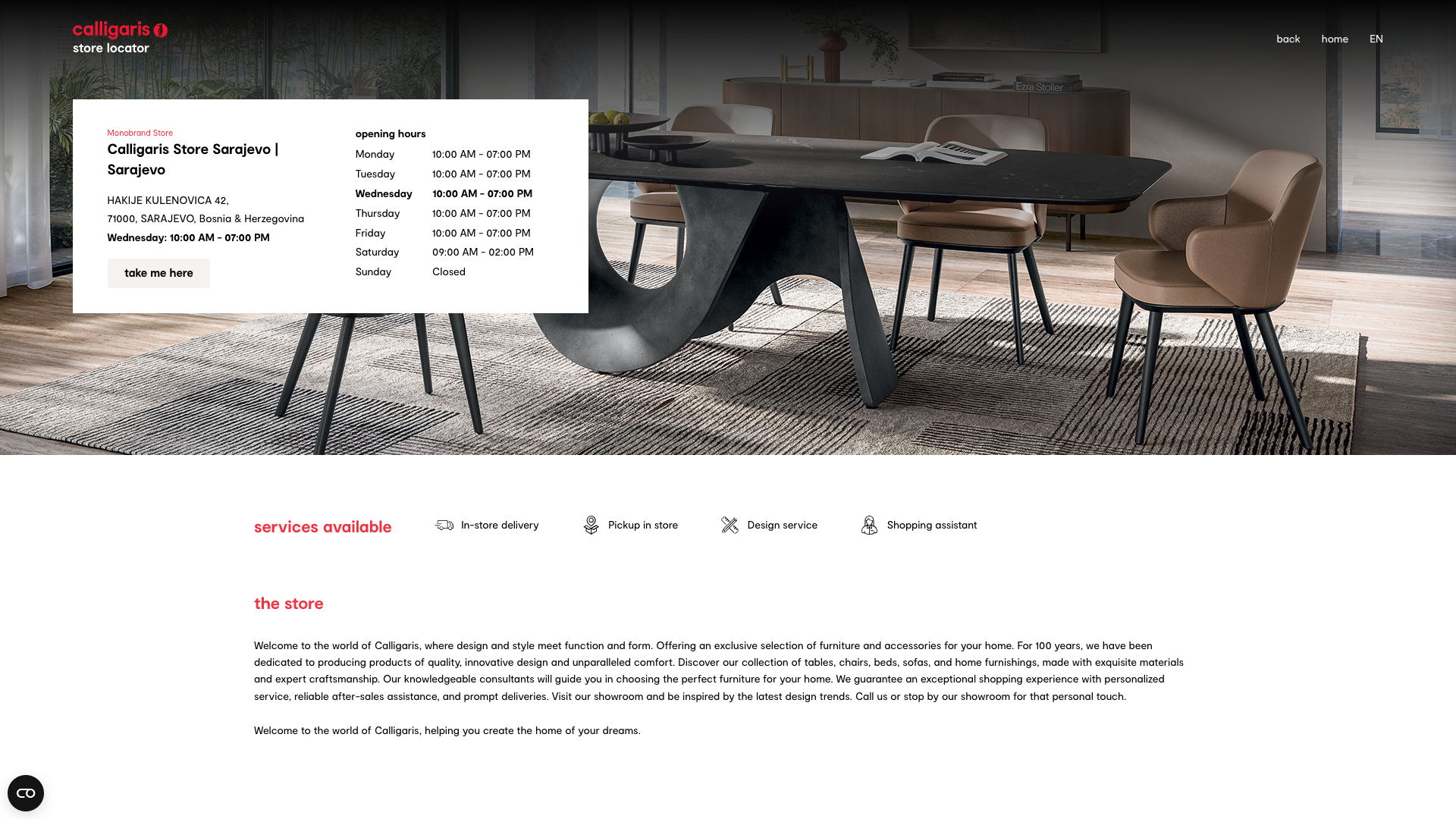 NTS design Calligaris Sarajevo