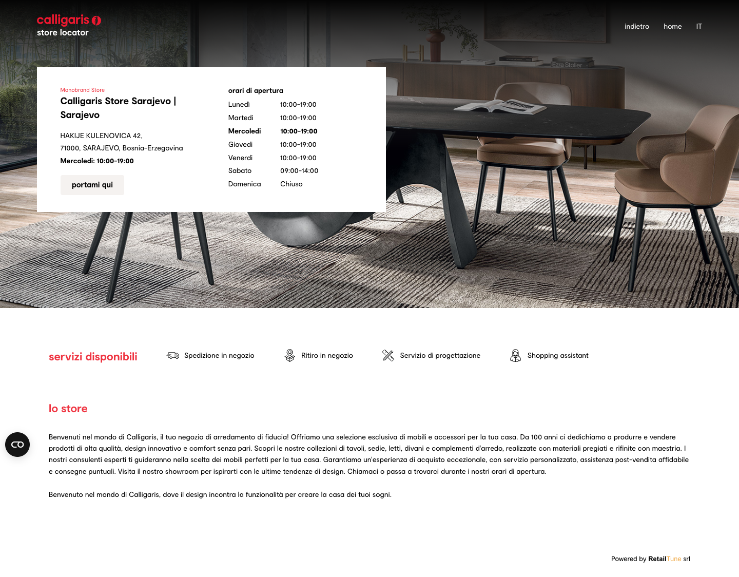 NTS design Calligaris Sarajevo - projekti