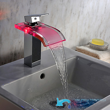 MF313 - rubinetto bagno LED, rubinetto a cascata
