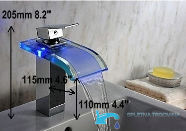 Quote del rubinetto da bagno a cascata EYN MF313 da 205, 115 e 110 mm