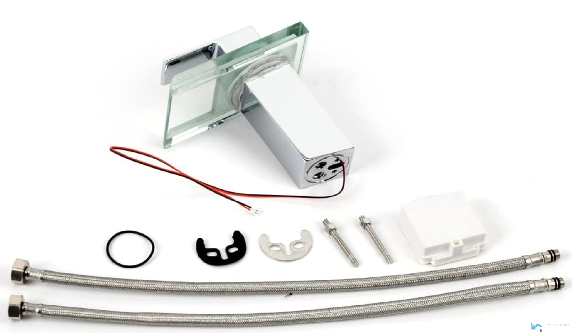 Miscelatore per lavabo EYN xl8002 con flessibili e accessori di montaggio