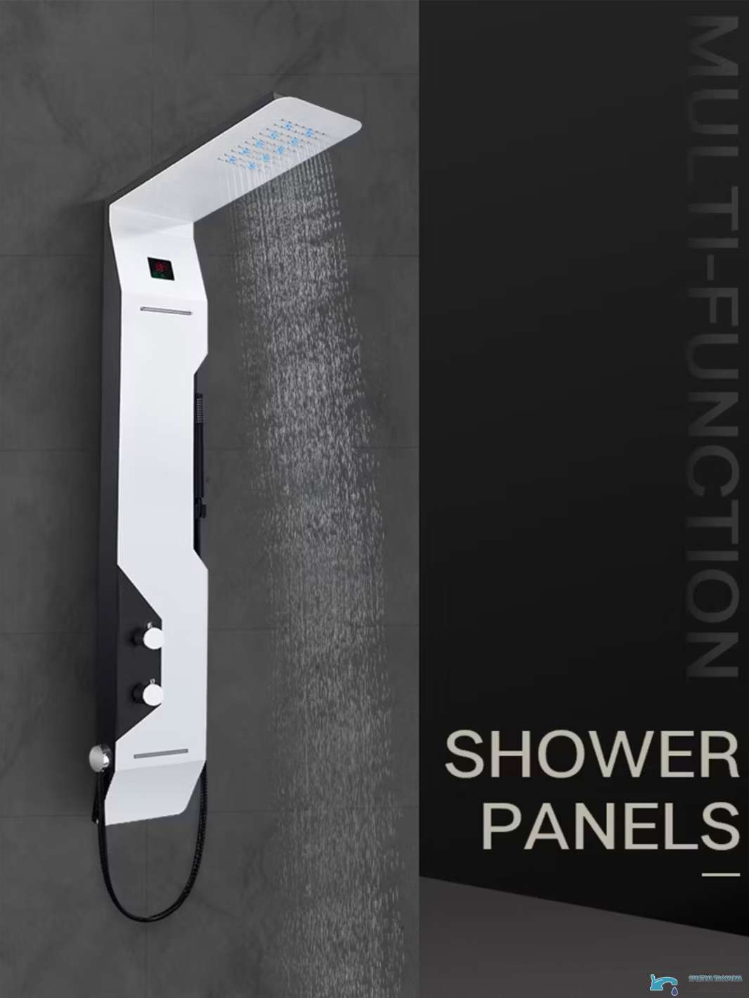 Nástěnný sprchový panel BSP1412 s hlavovou a ruční sprchou