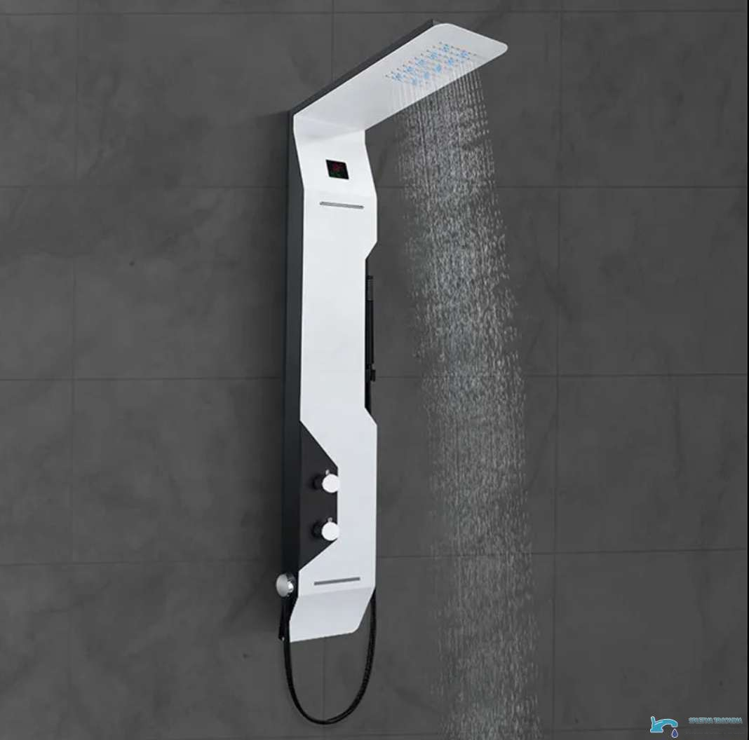 Pannello doccia ELITE EDITION DELUX BSP1412 in acciaio inox 304 con LED, getti massaggianti e finiture in più colori