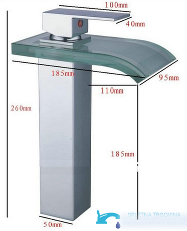 Dimensioni del rubinetto da bagno EYN x013 woo-986 per installazione da piano