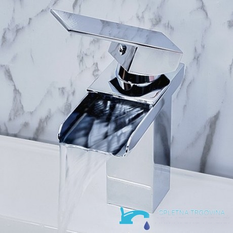 Rubinetto da piano per lavabo EYN206 con erogazione a cascata, illuminazione LED opzionale e più finiture