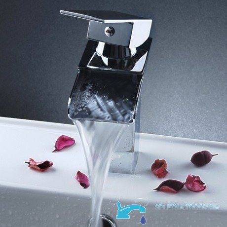 Rubinetto da piano per lavabo EYN206 con erogazione a cascata, illuminazione LED opzionale e più finiture