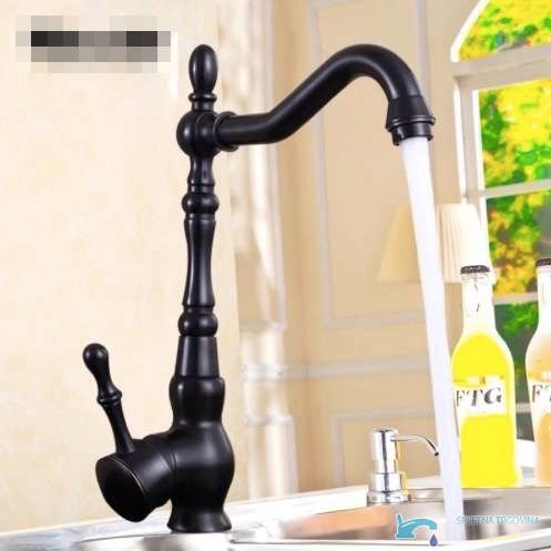 Rubinetto da bagno da piano EYN CKB2255 in ottone con bocca girevole, in più finiture dal nero al bronzo scuro