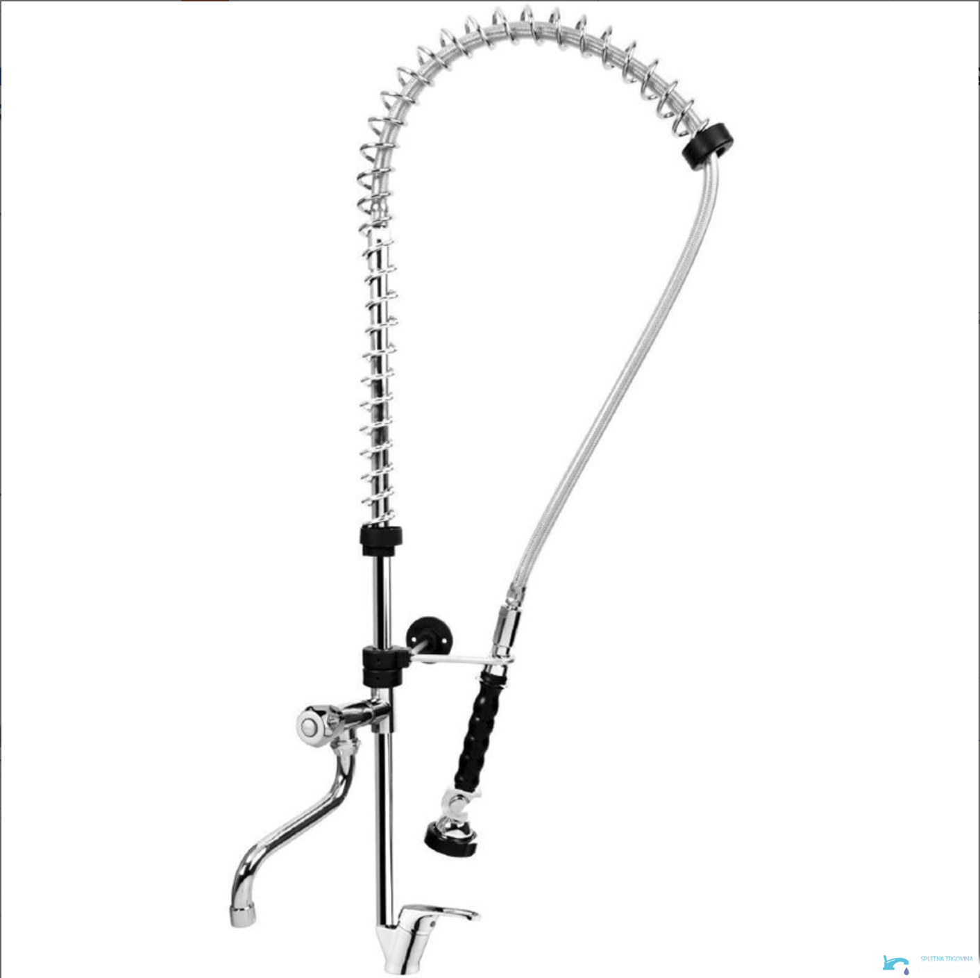 Rubinetto professionale da cucina EYN PRO1425 con doccetta flessibile e bocca girevole
