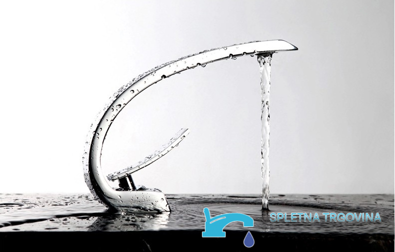 Rubinetto per lavabo EYN KA72932 con LED da piano, disponibile in più finiture tra cui cromo e nero opaco