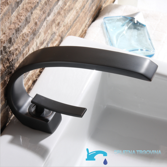 Rubinetto per lavabo EYN KA72932 con LED da piano, disponibile in più finiture tra cui cromo e nero opaco