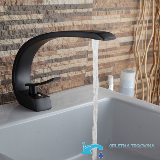 Rubinetto per lavabo EYN KA72932 con LED da piano, disponibile in più finiture tra cui cromo e nero opaco