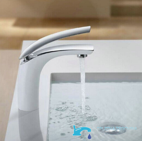 KAB6116 - rubinetto bagno bianco, miscelatore lavabo bianco opaco