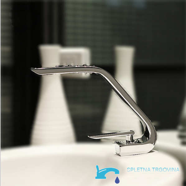 Rubinetto per lavabo KA933141 con corpo curvo e finitura cromata