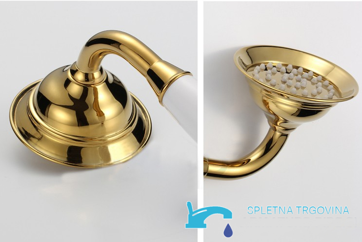 Pannello doccia a parete EYN NTG87262 in ottone, in più finiture cromatiche tra cui oro e bianco