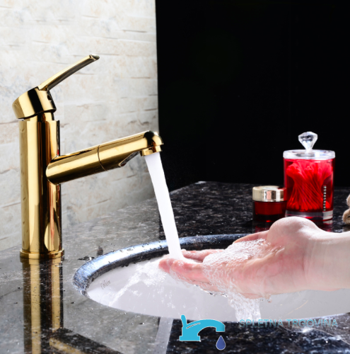 Rubinetto da bagno EYN KZI8705 da piano con doccetta estraibile e LED, disponibile in più finiture