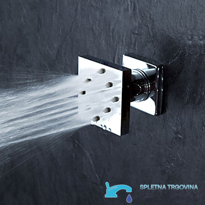 Getto massaggiante orientabile del sistema doccia PTS50425 in funzione
