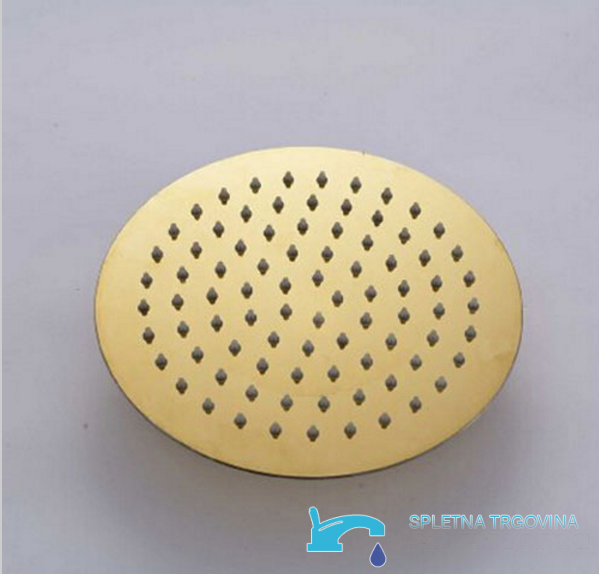 Soffione rotondo oro del pannello doccia woo-2322 con ugelli grigio scuro