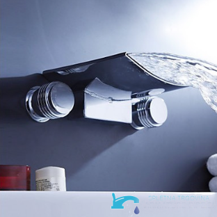 SU4442 - rubinetto a parete con due manopole, rubinetto lavabo a cascata