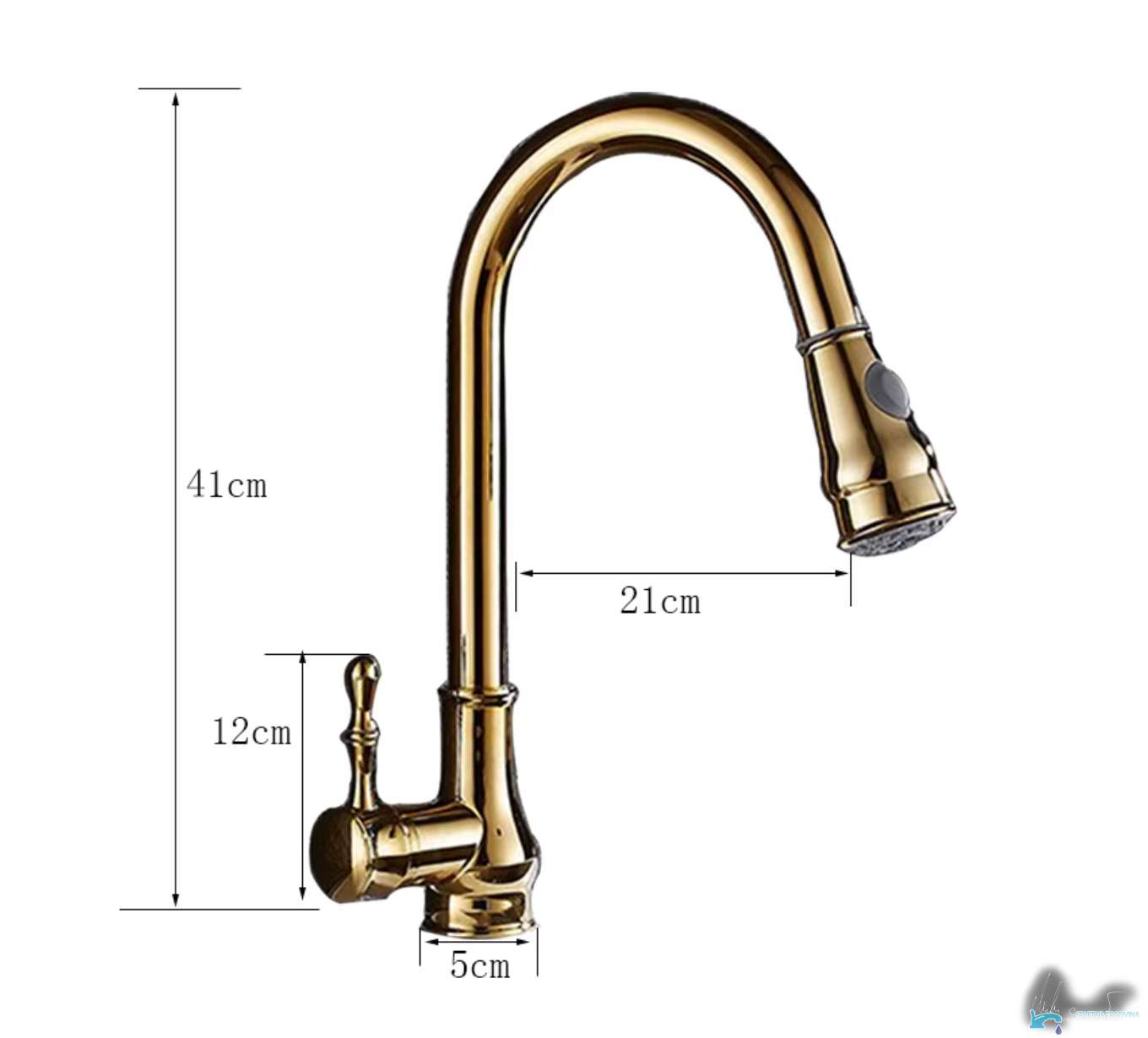 Misure del rubinetto da cucina estraibile KZI5176