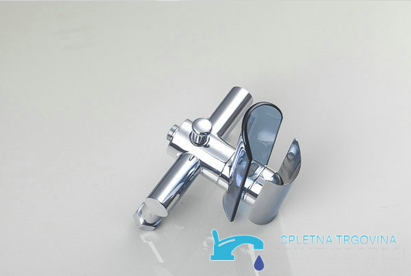 Miscelatore per vasca a parete EYN SK5549 in ottone con erogazione a cascata, LED e finiture multiple