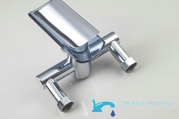 Miscelatore per vasca a parete EYN SK5549 in ottone con erogazione a cascata, LED e finiture multiple