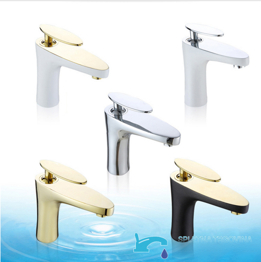 Finiture del rubinetto da bagno KP2353 in bianco, cromo, oro e nero opaco