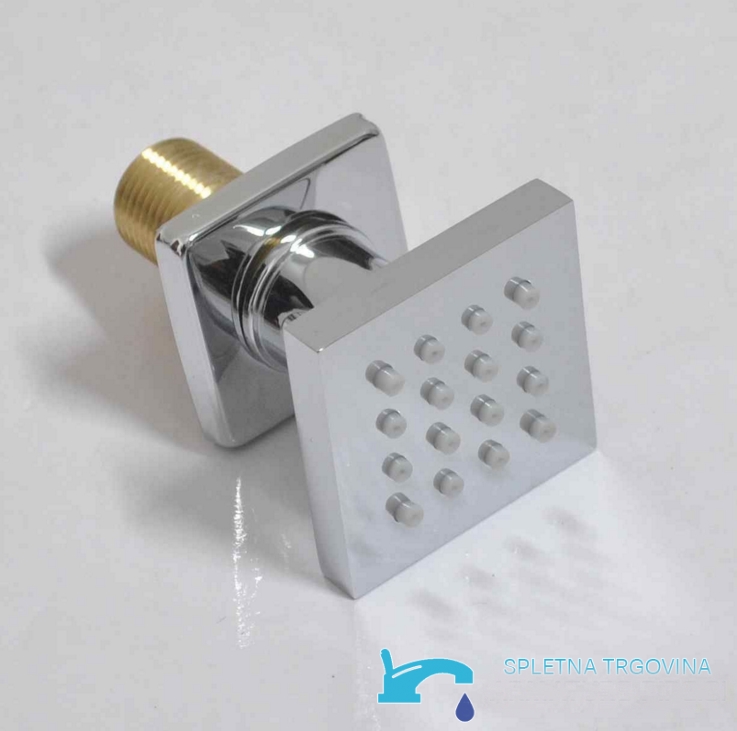 Getto laterale orientabile del pannello doccia PT939851 con raccordo in ottone