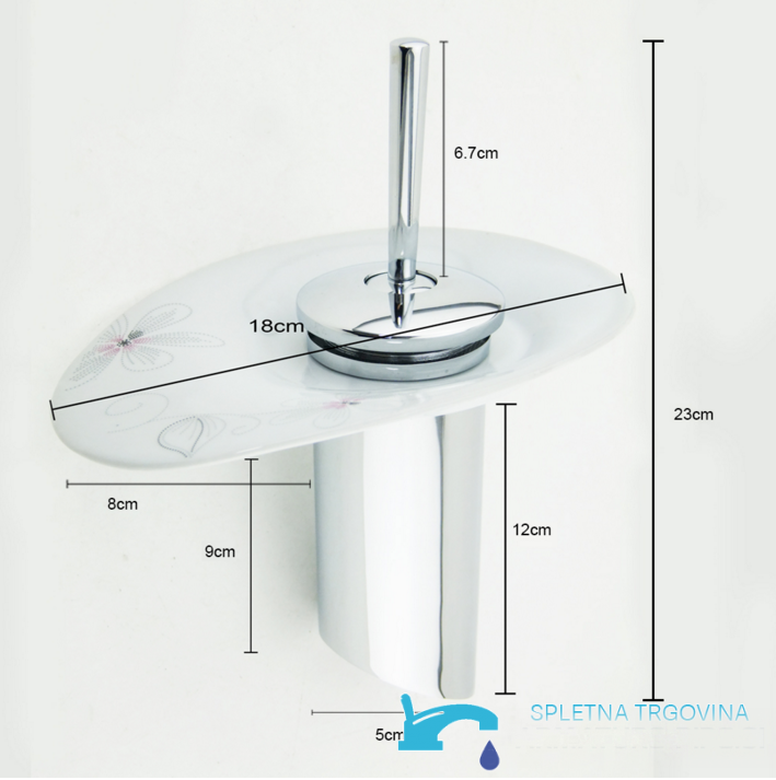 Pannello doccia da incasso EYN PT939851 con cascata, getto a pioggia e diverse finiture cromatiche