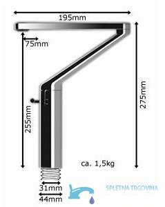 Dimensioni del rubinetto da bagno KA05738 alto 275 mm