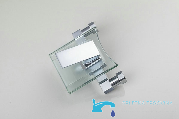 Miscelatore per vasca a parete EYN SK9024 in vetro con cascata LED, in più finiture tra cui cromo e nero