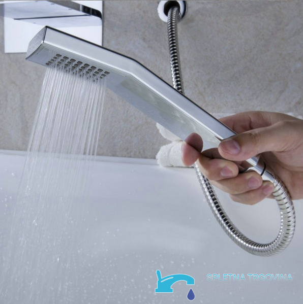 Ruční sprcha vanové baterie PSK7917 s pružnou kovovou hadicí