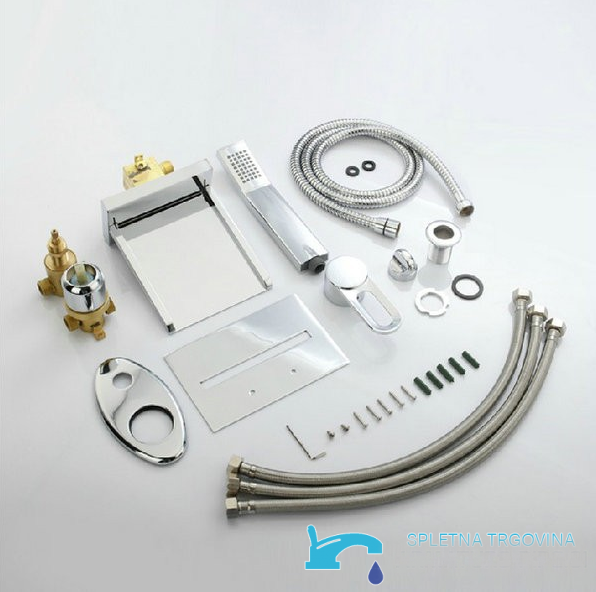 Componenti del set miscelatore per vasca PSK7917 con doccetta e raccordi