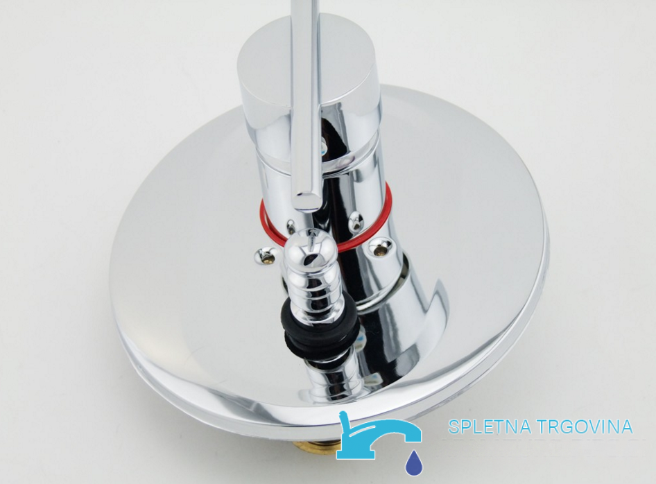 Sistema doccia da incasso EYN PT85079 in ottone con LED, disponibile in diverse finiture cromatiche