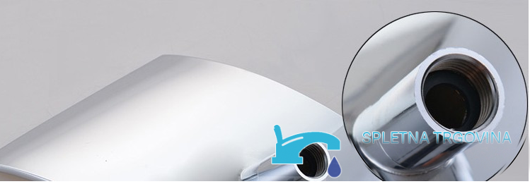 Sistema doccia da incasso EYN PT61219 con erogazione a cascata, disponibile in più finiture tra cui cromo e grigio