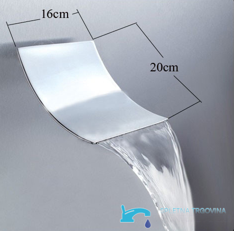 Sistema doccia da incasso EYN PT61219 con erogazione a cascata, disponibile in più finiture tra cui cromo e grigio