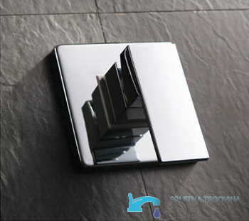 Sistema doccia da incasso EYN PT61219 con erogazione a cascata, disponibile in più finiture tra cui cromo e grigio