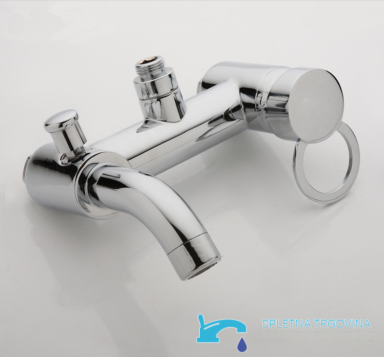 Miscelatore per vasca a parete EYN SK2264 in ottone con LED, bocca a cascata e più finiture cromatiche